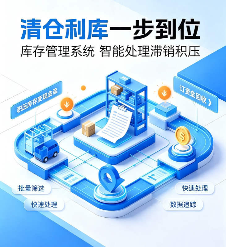 CRMEB应用市场 | 清仓利库管理系统企业物资库存仓储进销存台账积压库存盘活管控