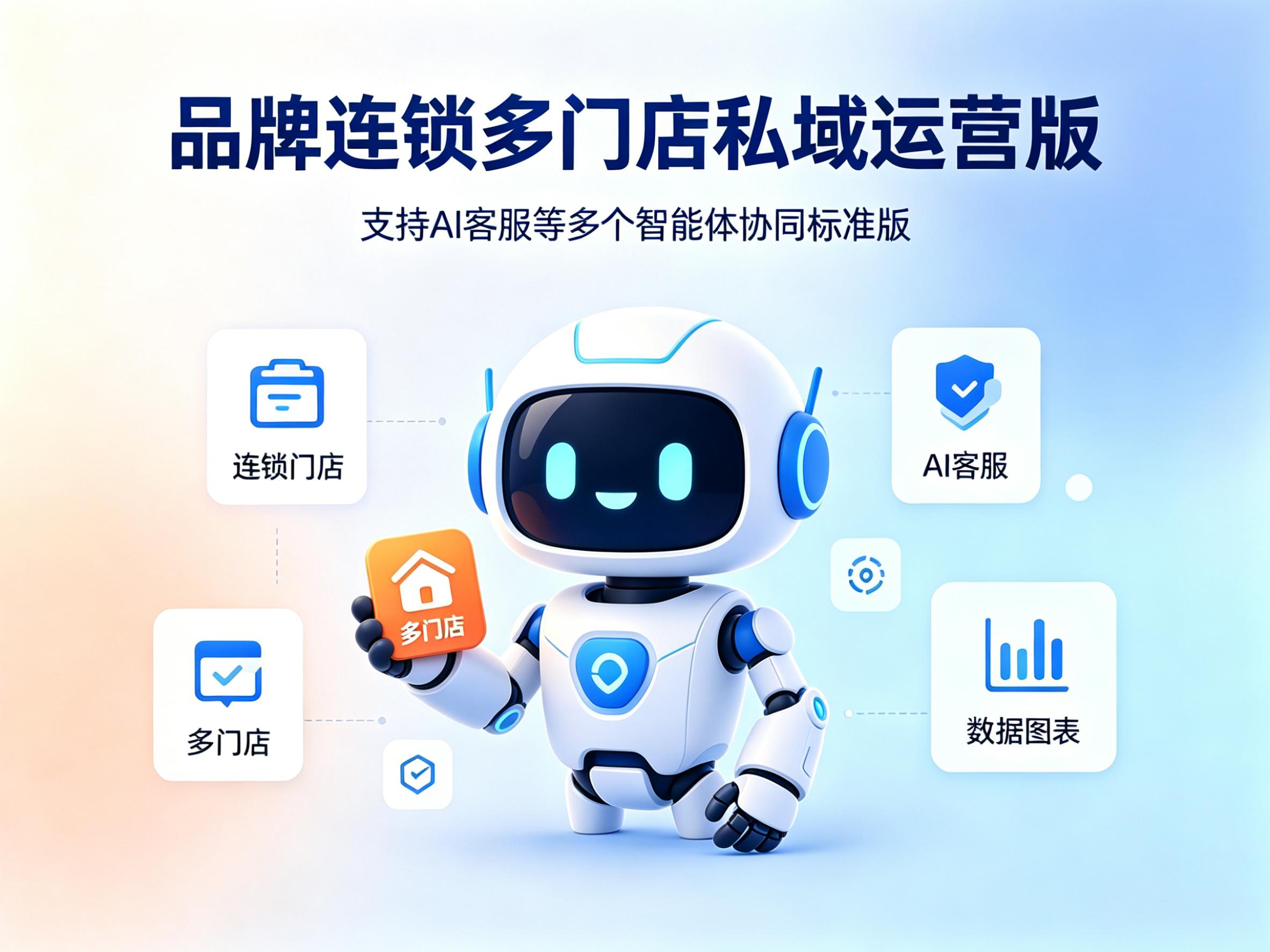 品牌连锁多门店私域运营版，支持AI客服等多个智能体协同标准版
