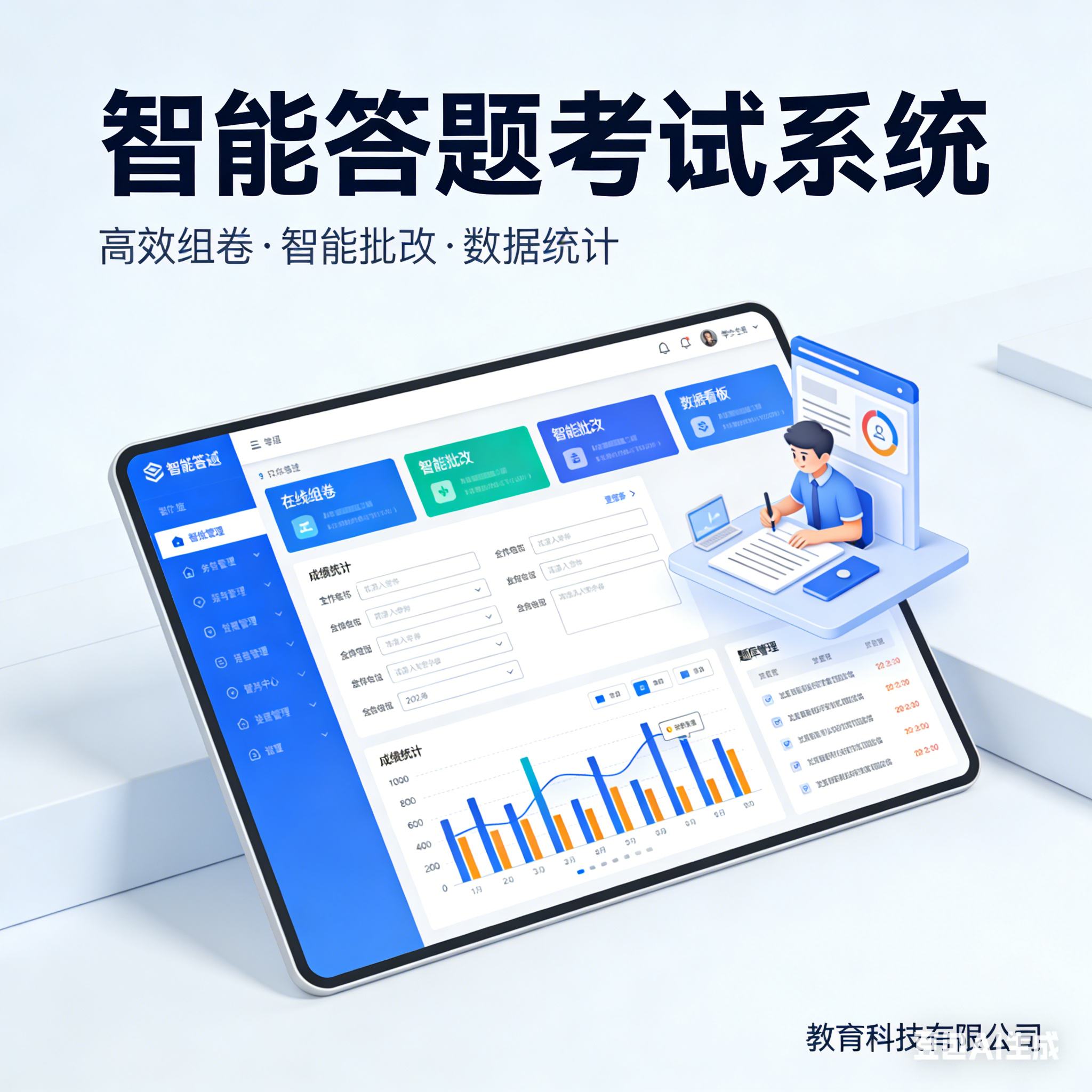 CRMEB应用市场 | 在线答题考试系统判断单选多选填空简答材料题随机模拟考试排行榜补考