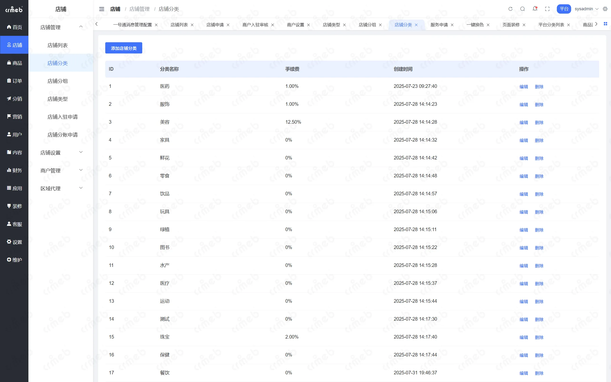 PHP多商户-平台管理后台-店铺分类.png