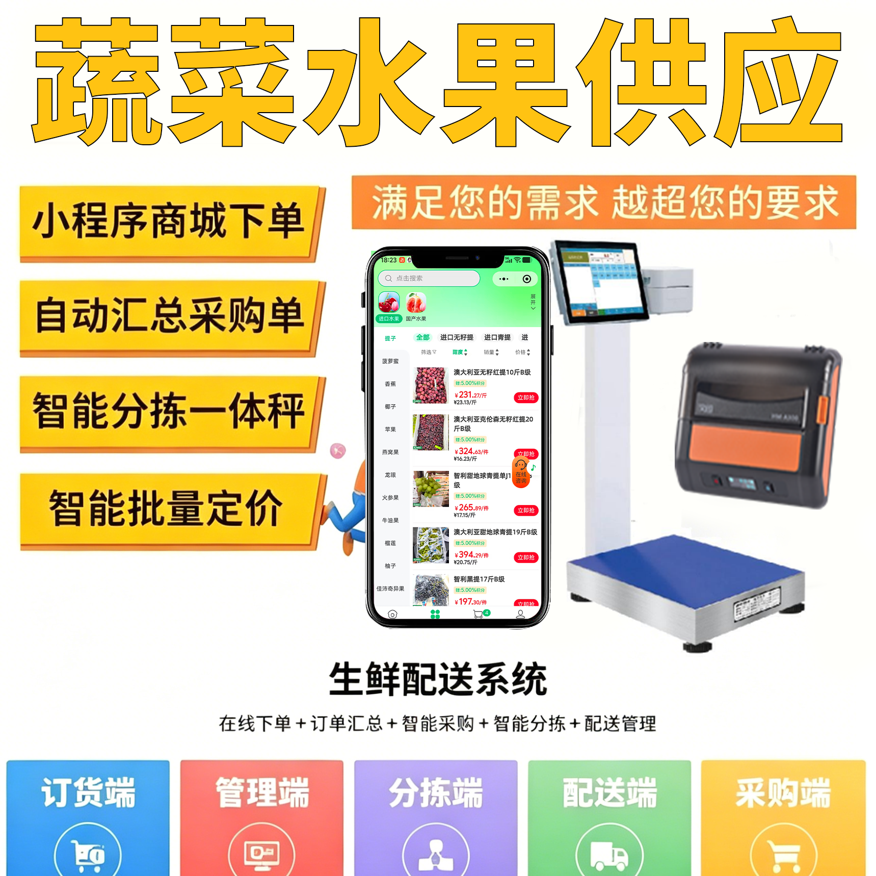 CRMEB应用市场 | 水果蔬菜供应链集采系统小程序APP