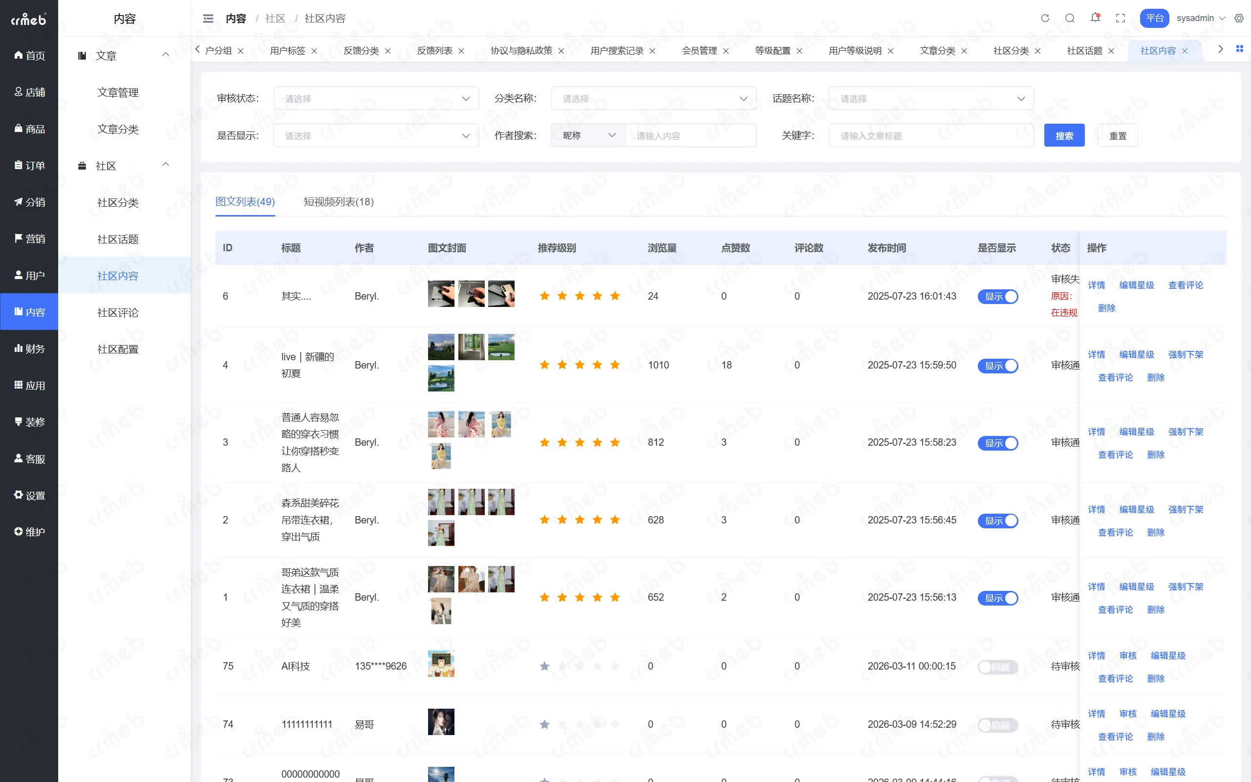 PHP多商户-平台管理后台-社区内容.png